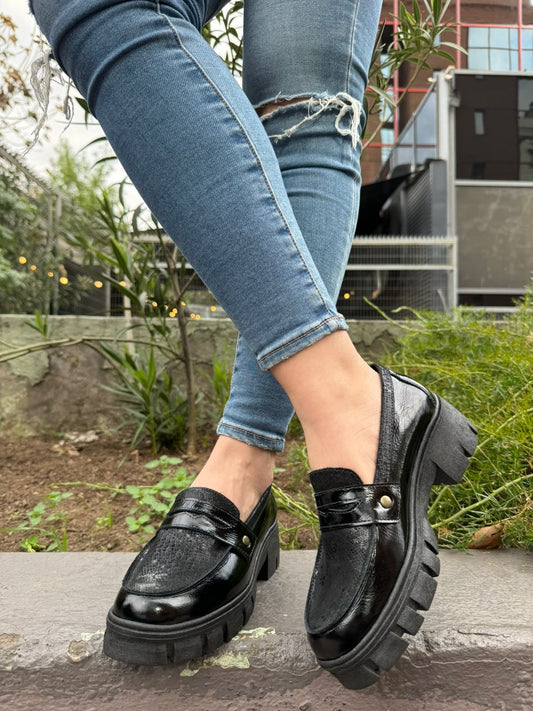 Mocasín Antifaz Negro