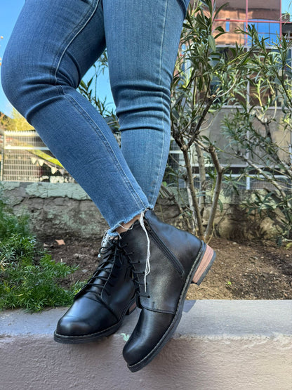 Botin Mujer Cuero Kunzita – Amatista Shoes