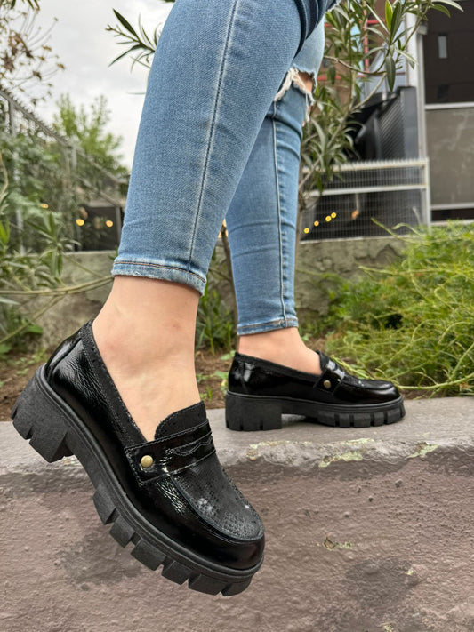Mocasín Antifaz Negro